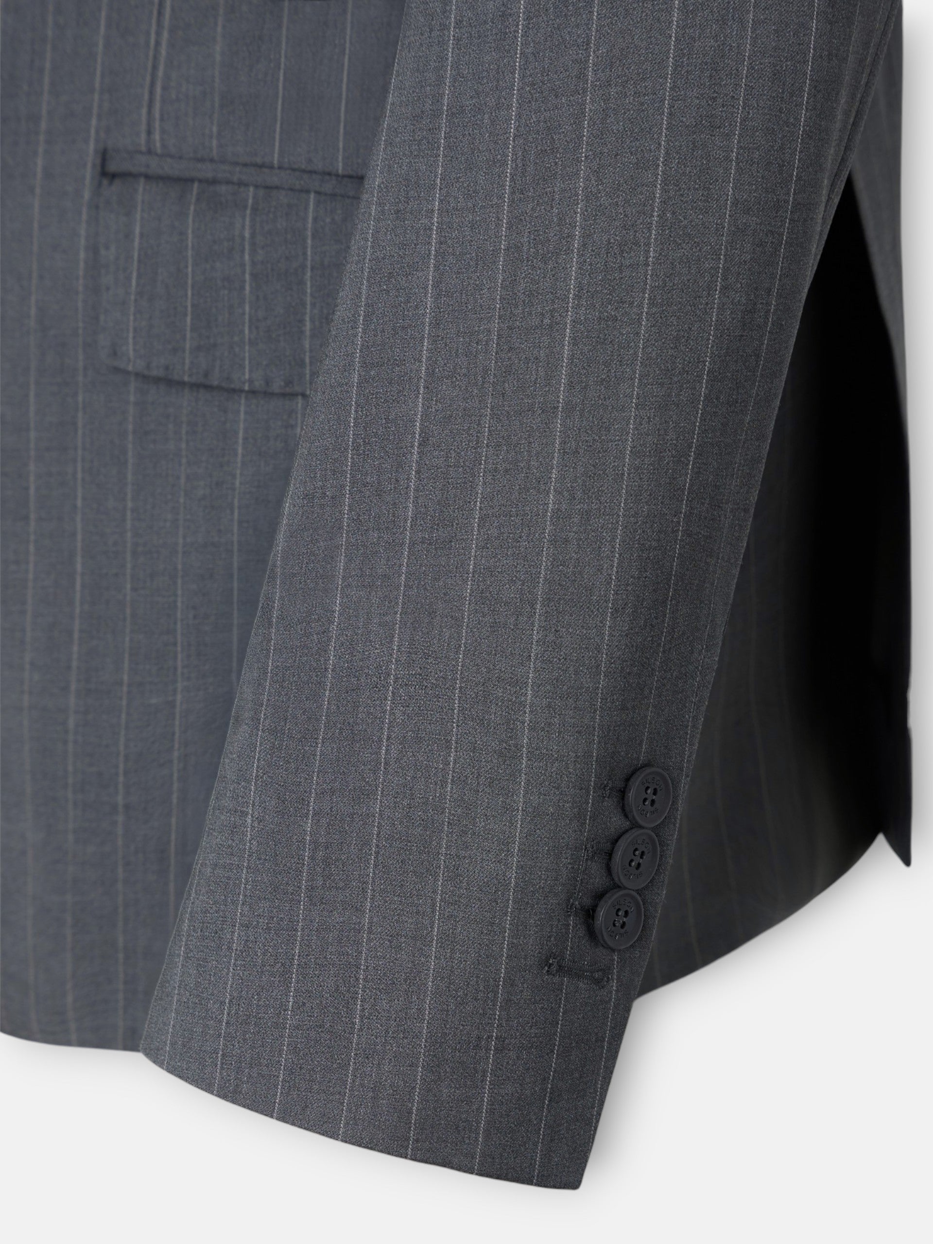 Veste croisée à rayures diplomate grise