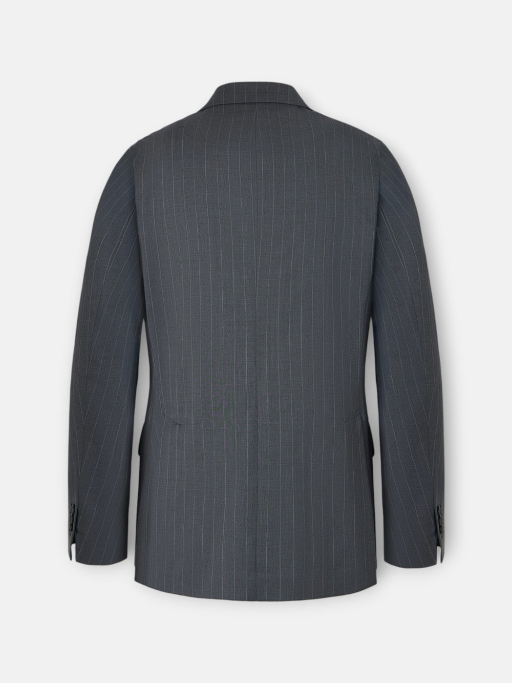 Americana traje cruzado raya diplomatica gris