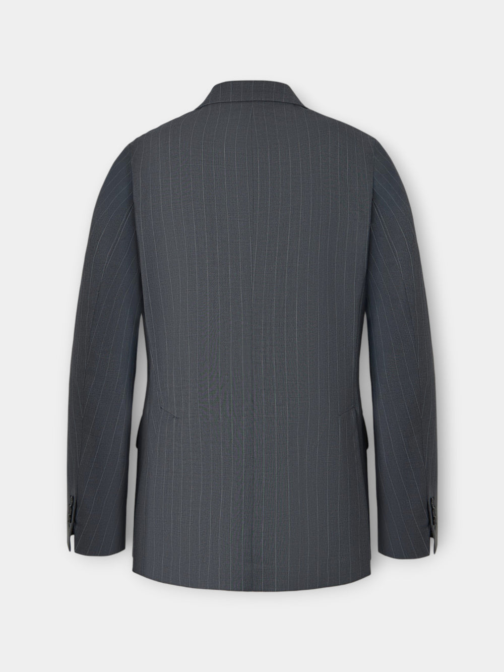 Americana traje cruzado raya diplomatica gris