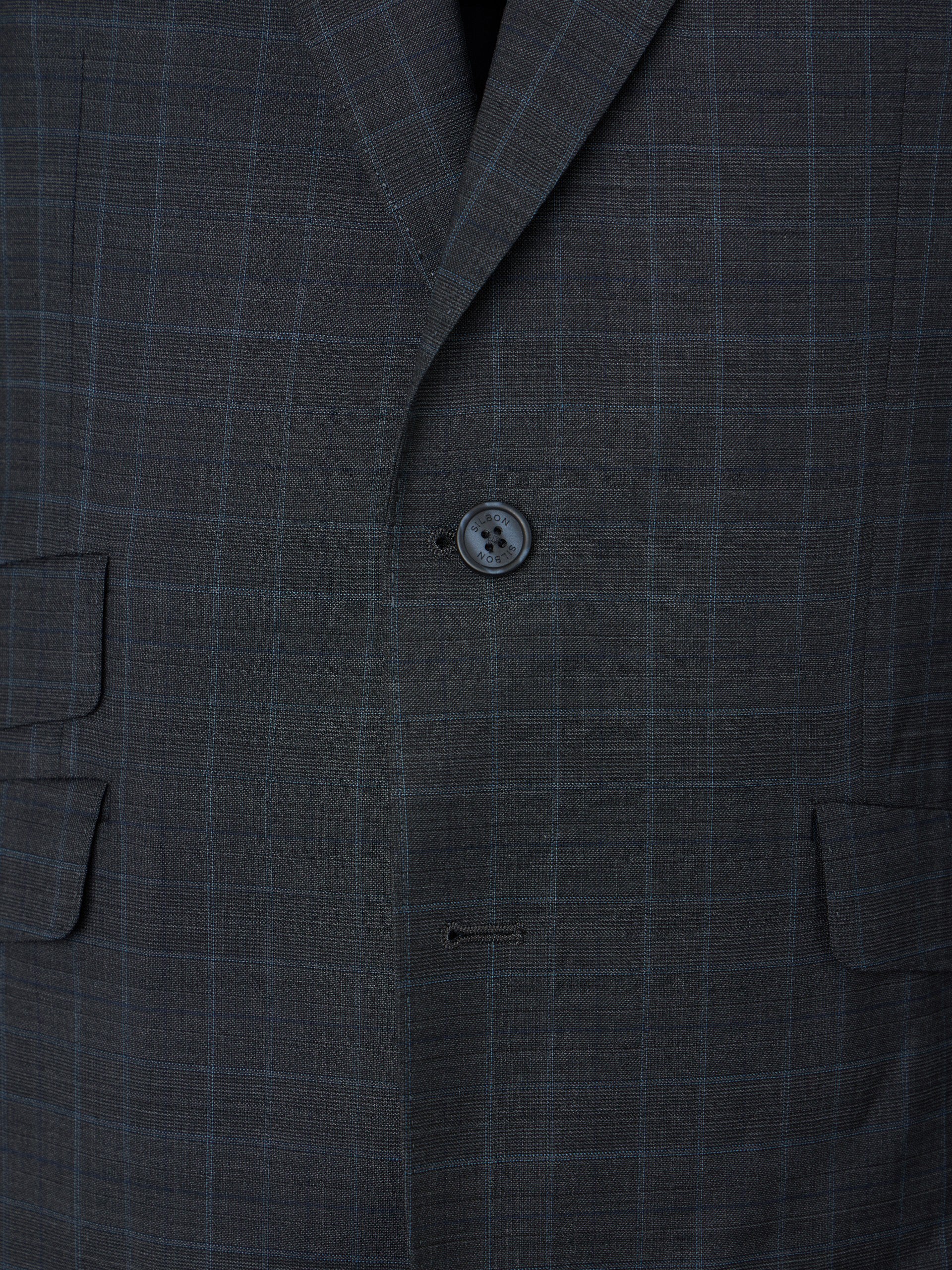 Gray prince of wales suit jacket
