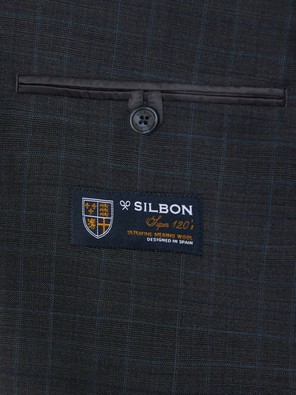 Gray prince of wales suit jacket