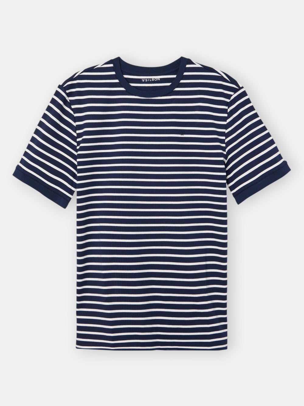 Camiseta marinera raya media azul