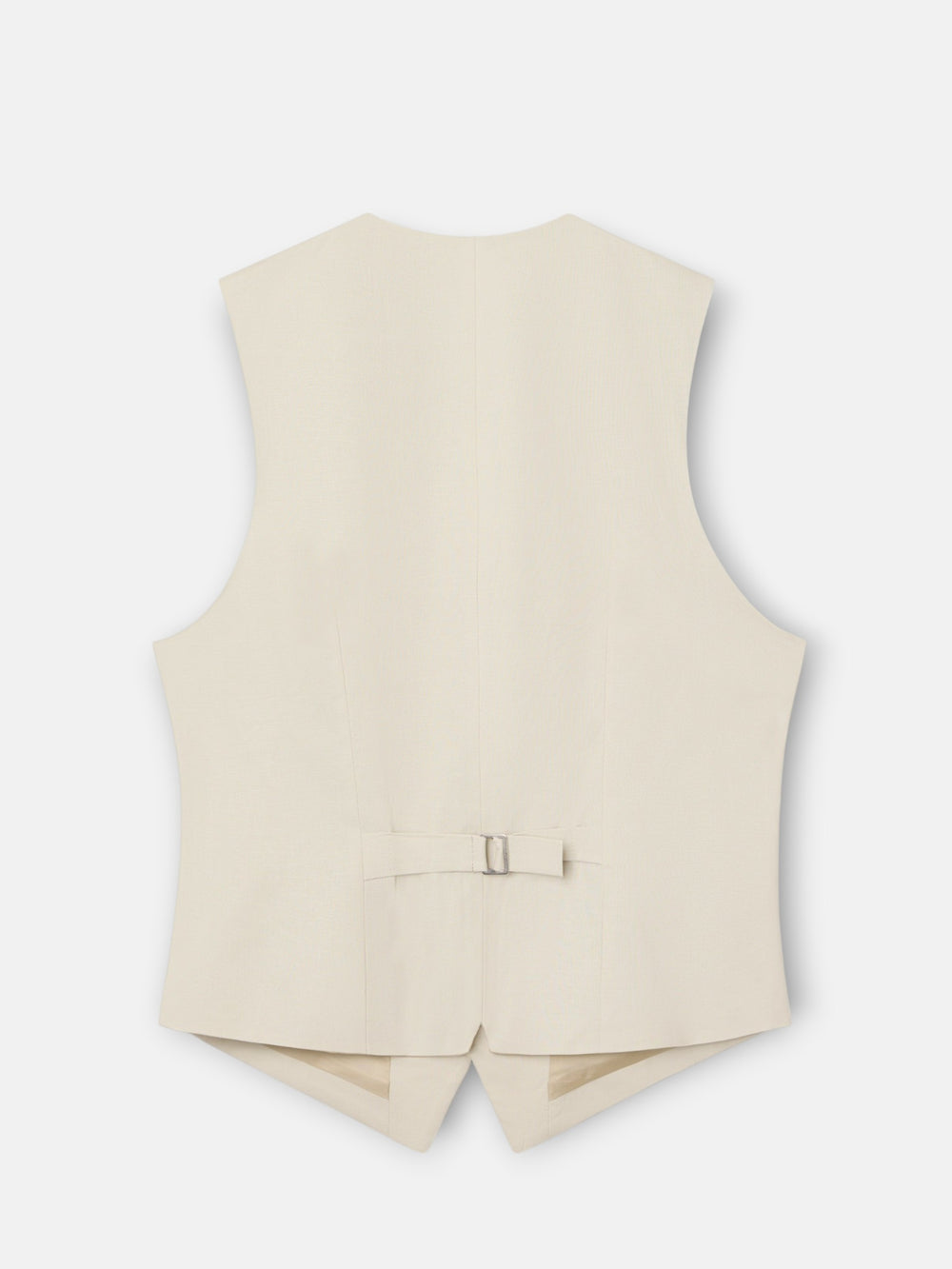 Chaleco traje unique lino piedra