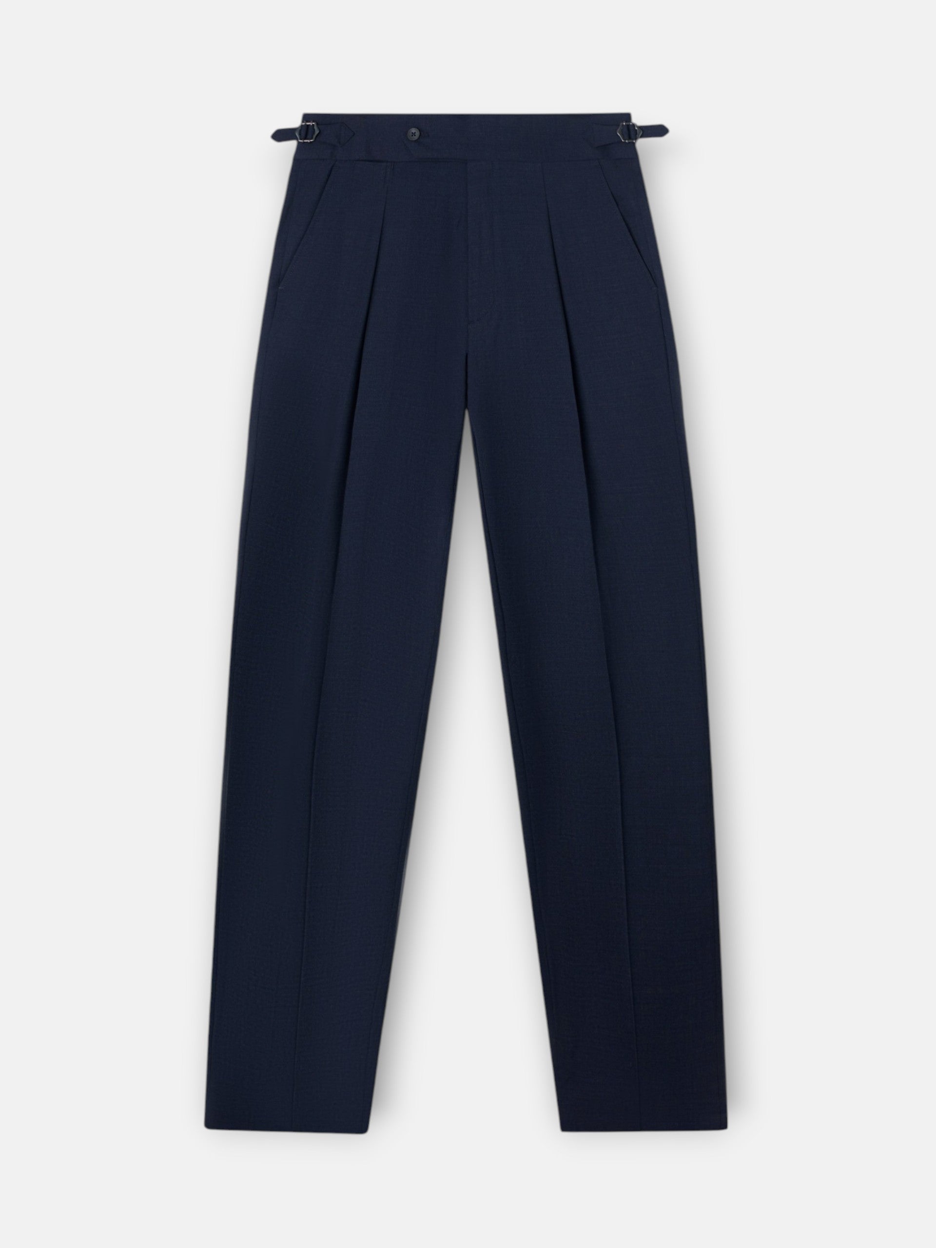 Medium blue pleated dress pants