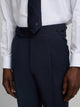 Medium blue pleated dress trousers
