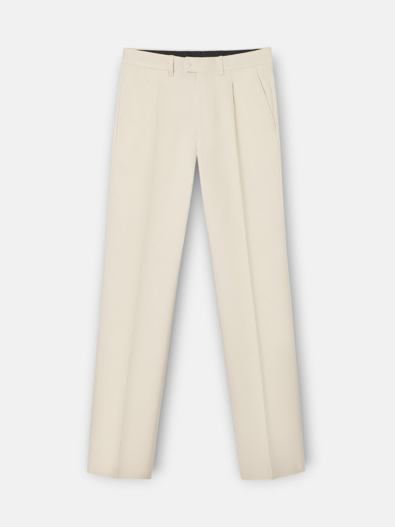 Pantalon de costume unique en lin pierre