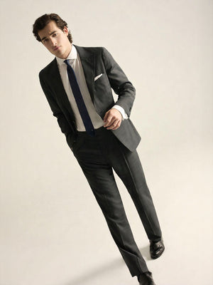 Grey Prince of Wales suit trousers