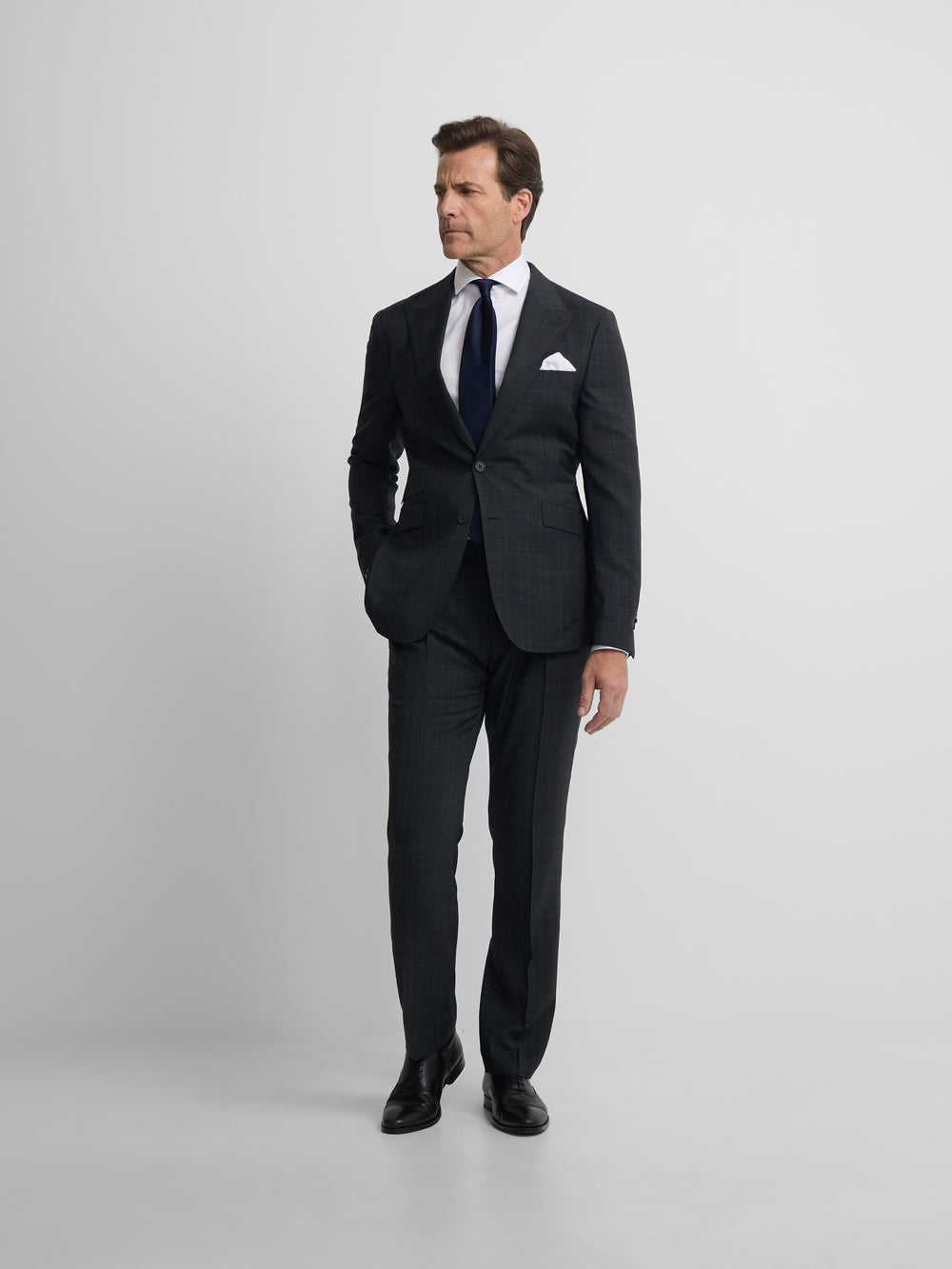 Pantalon traje principe de gales gris