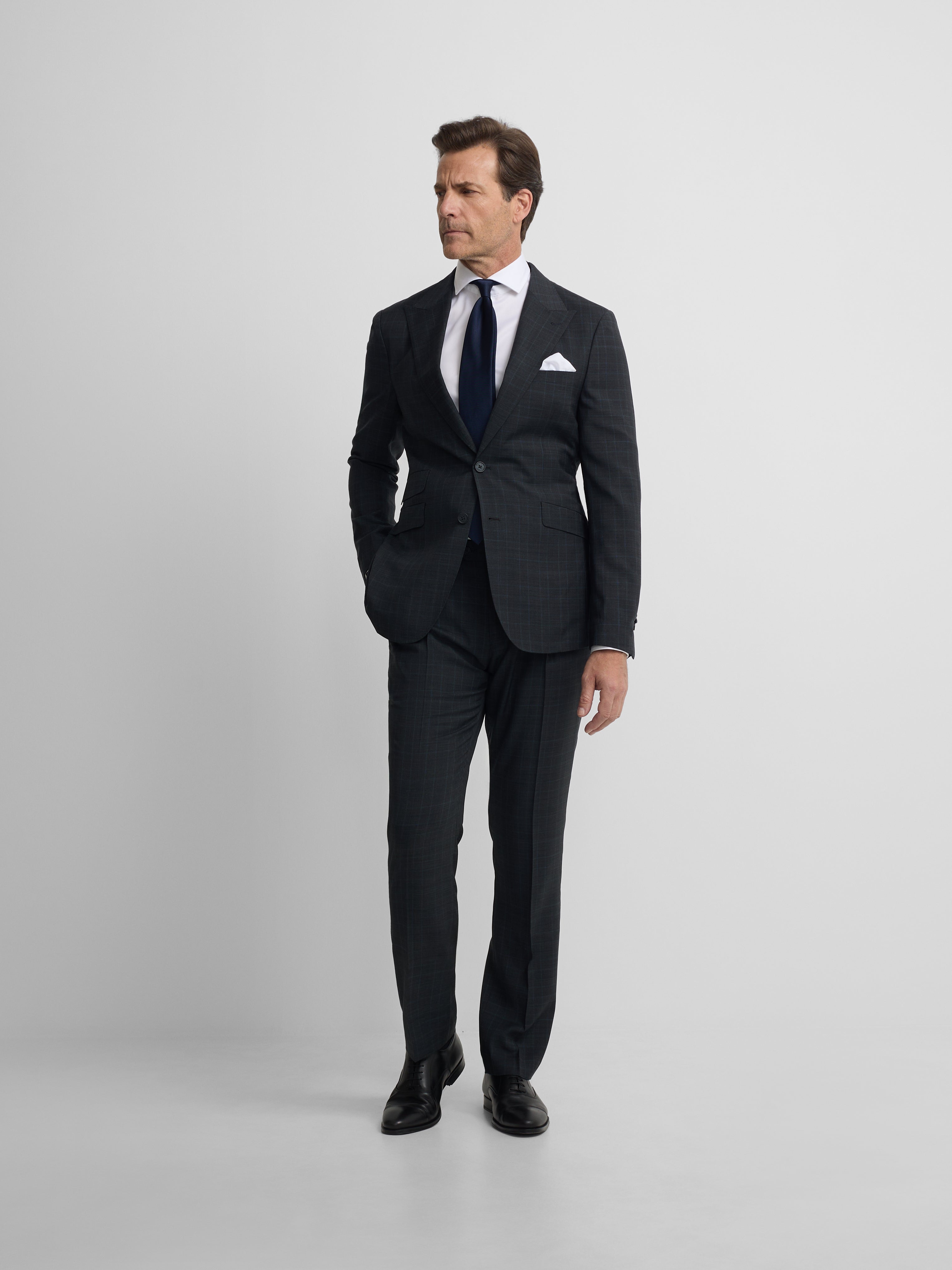 Pantalon traje principe de gales gris