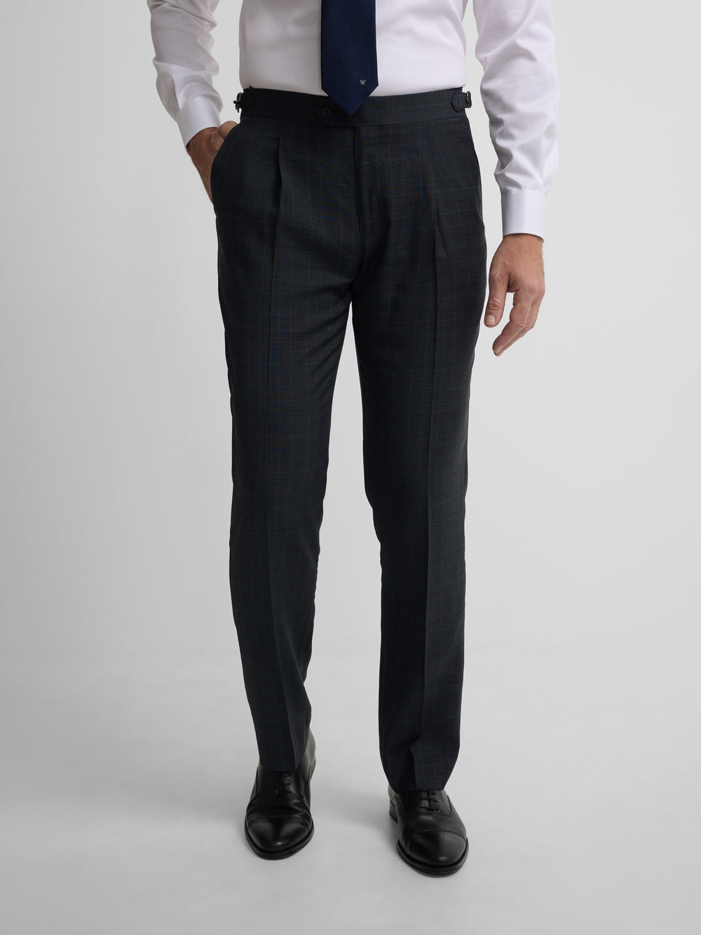 Pantalon traje principe de gales gris