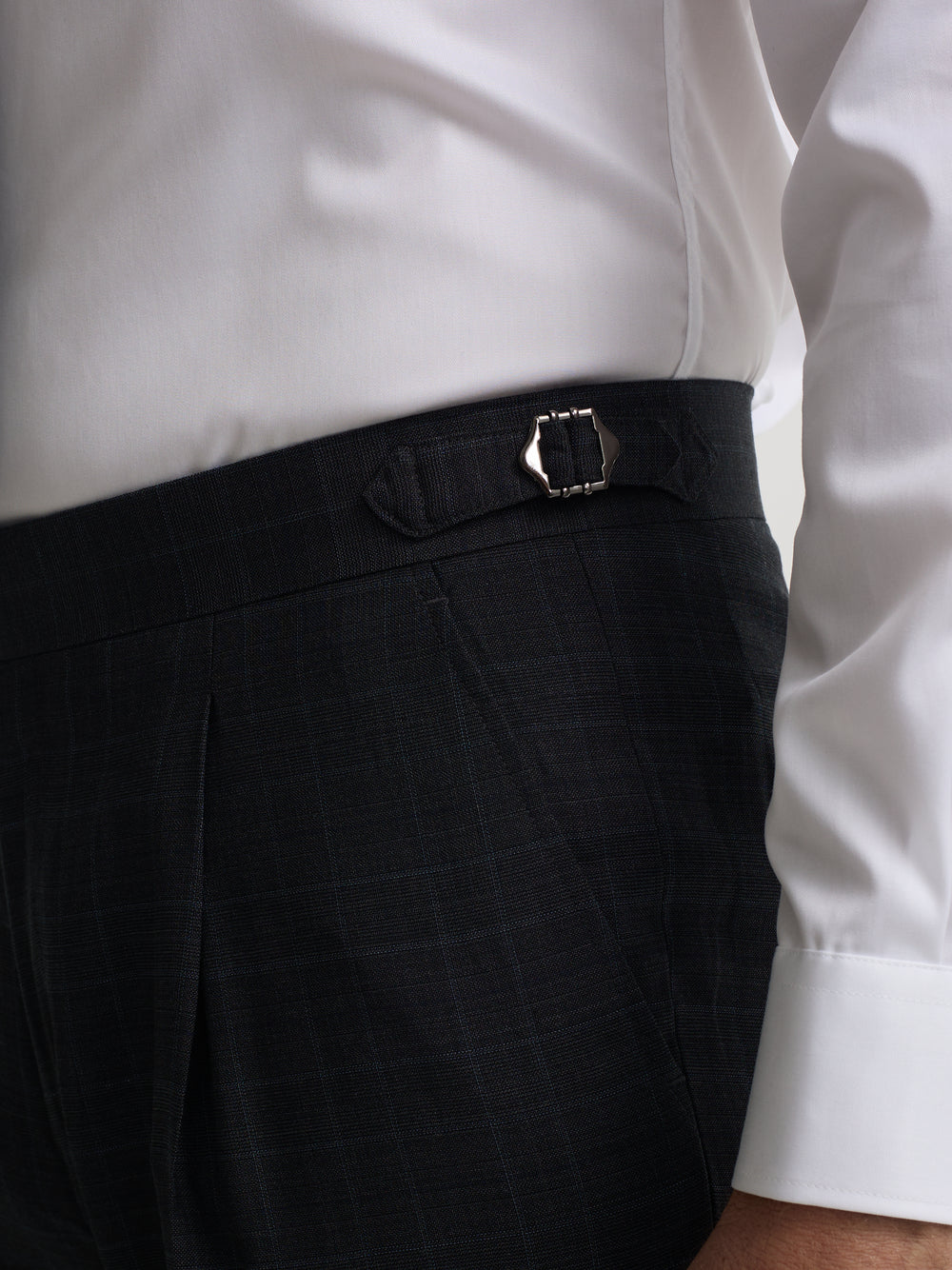 Pantalon traje principe de gales gris