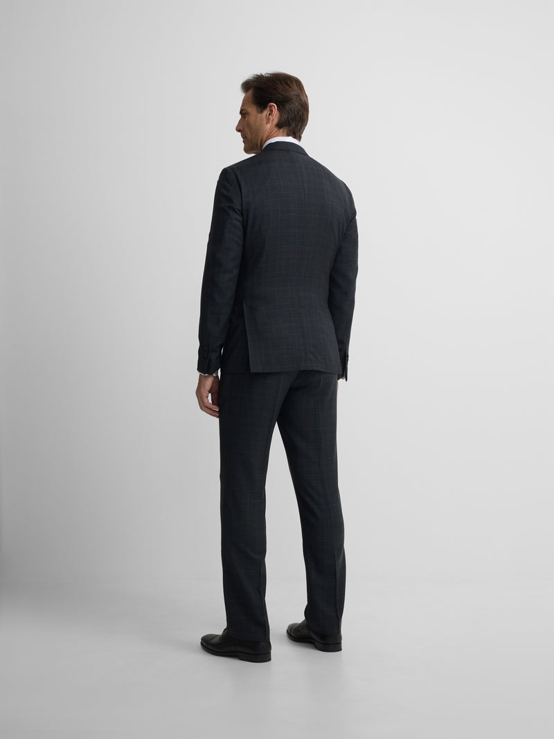 Grey Prince of Wales suit trousers