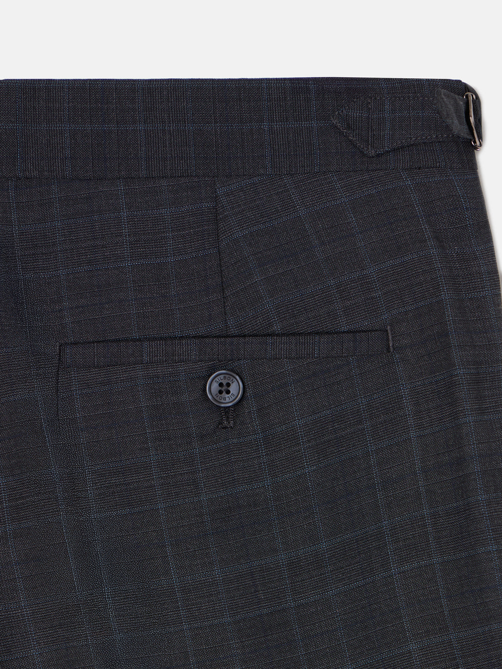 Gray prince of wales suit pants