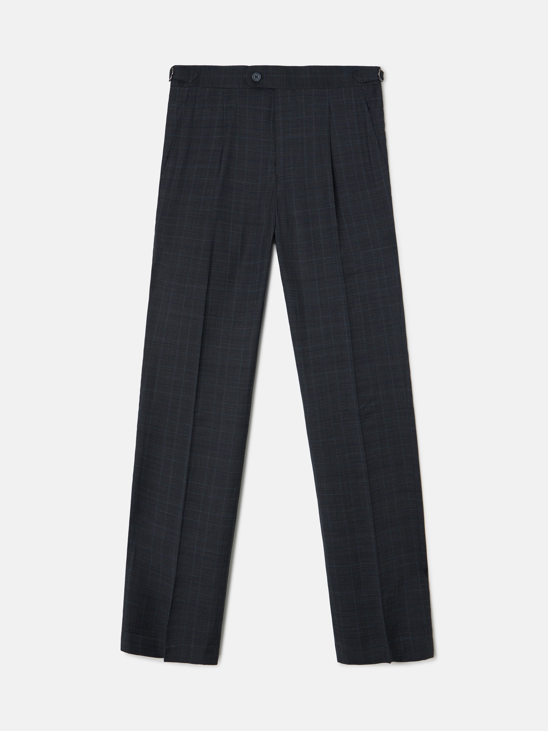 Gray prince of wales suit pants