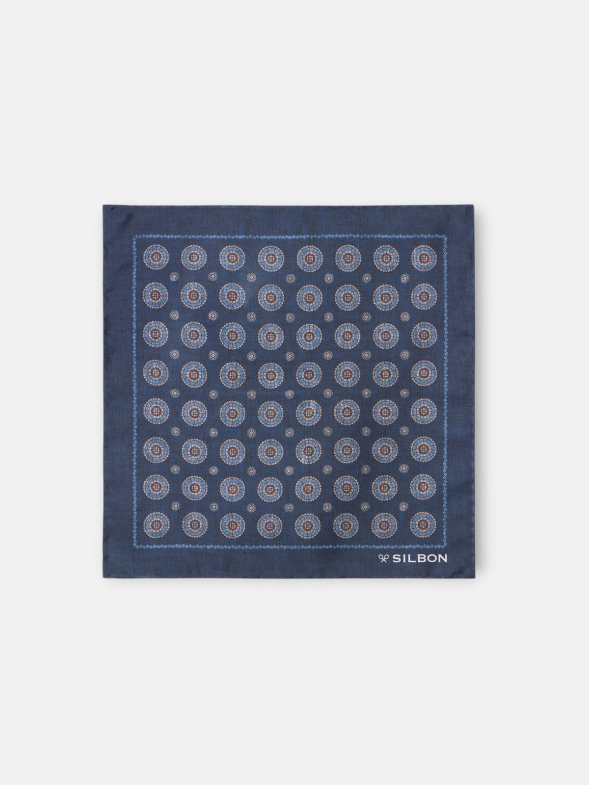 Pañuelo circulos azul marino