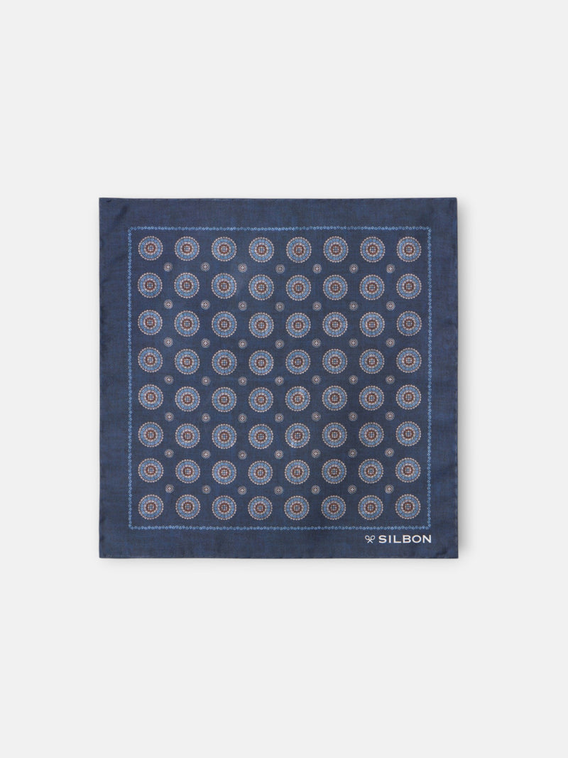 Foulard à cercles bleu marine