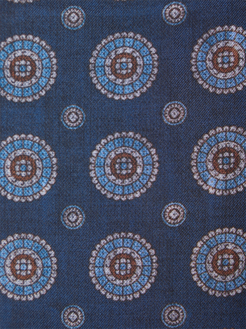 Foulard à cercles bleu marine
