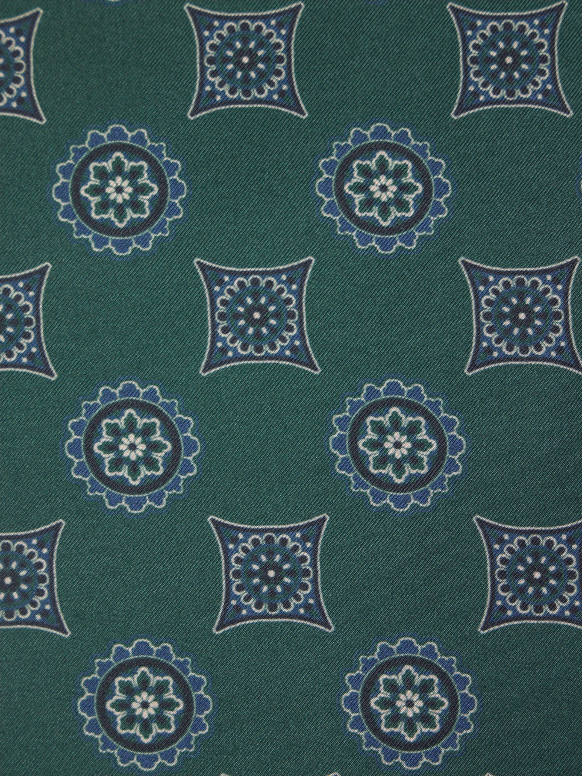 Foulard à motifs géométriques vert