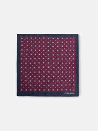 Burgundy geometric pattern handkerchief