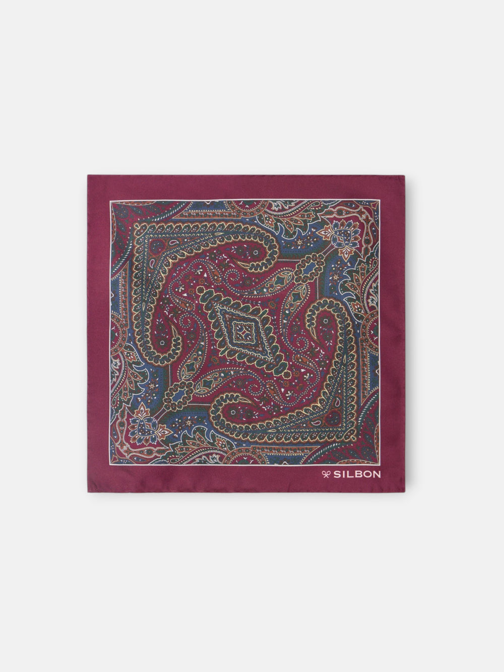 Pañuelo paisley burdeos