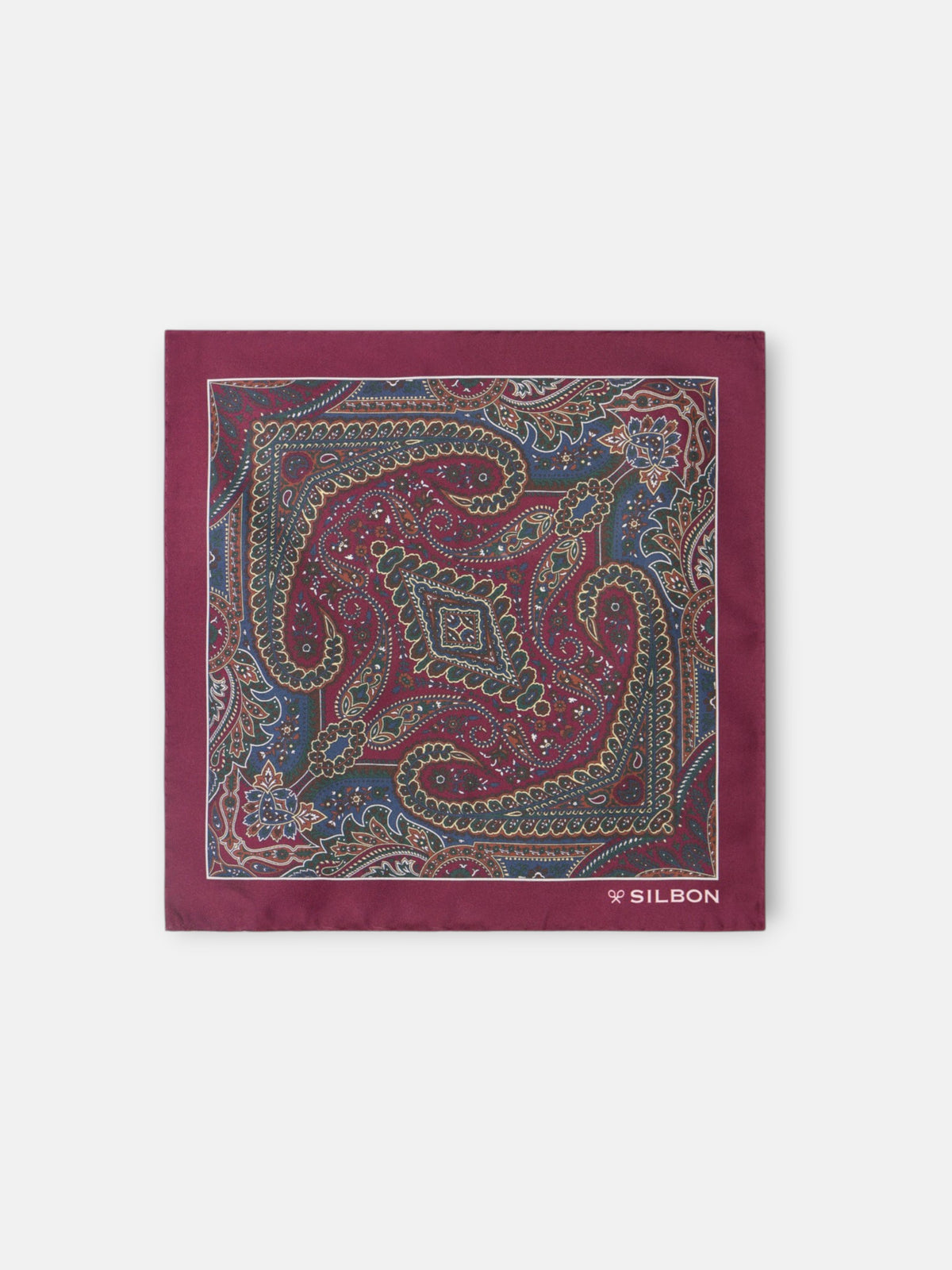 Foulard paisley bordeaux