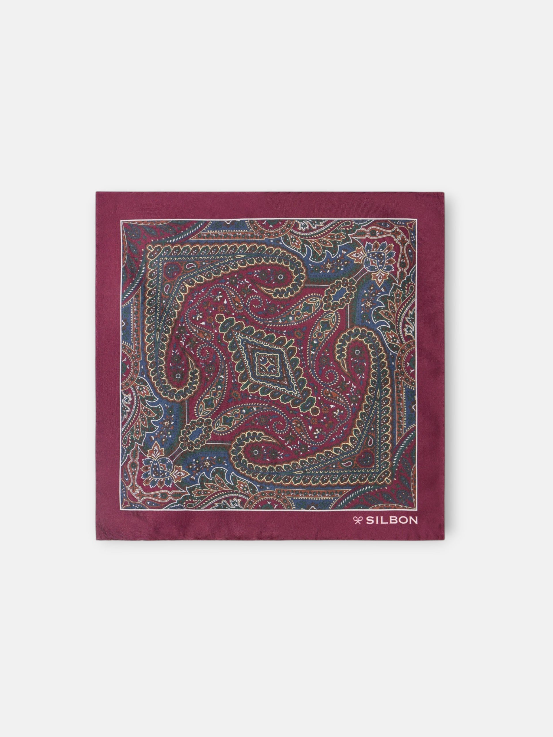 Pañuelo paisley burdeos