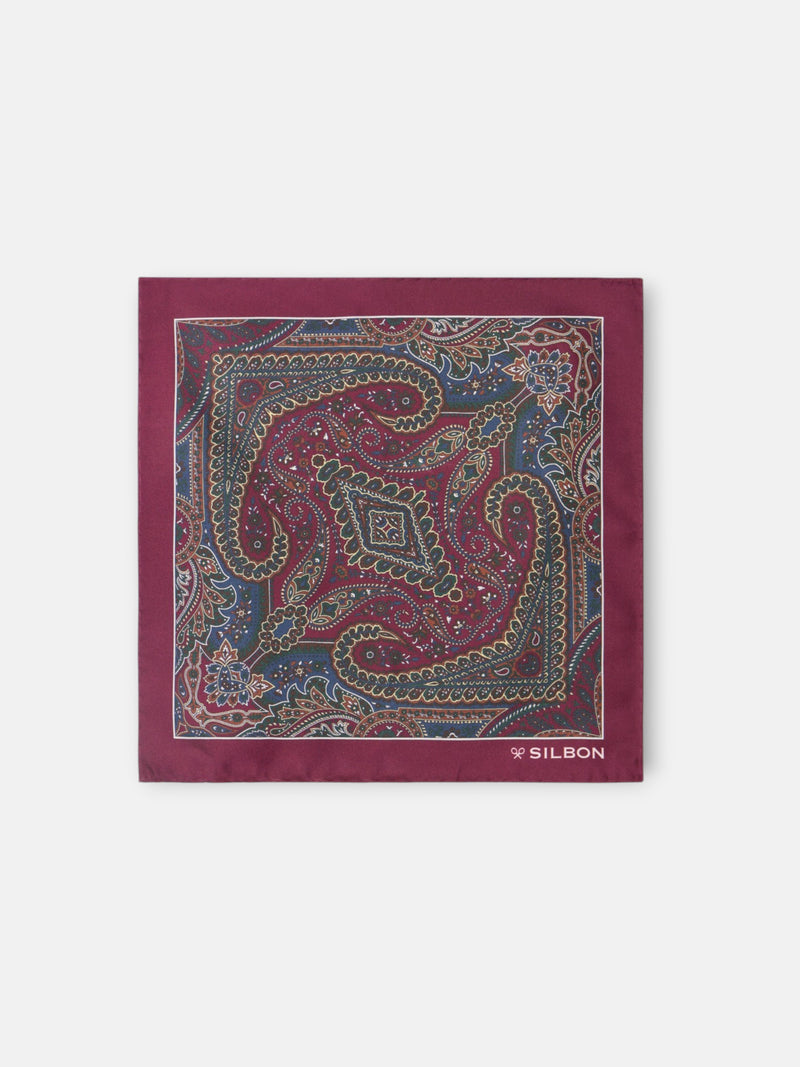 Lenço paisley bordô