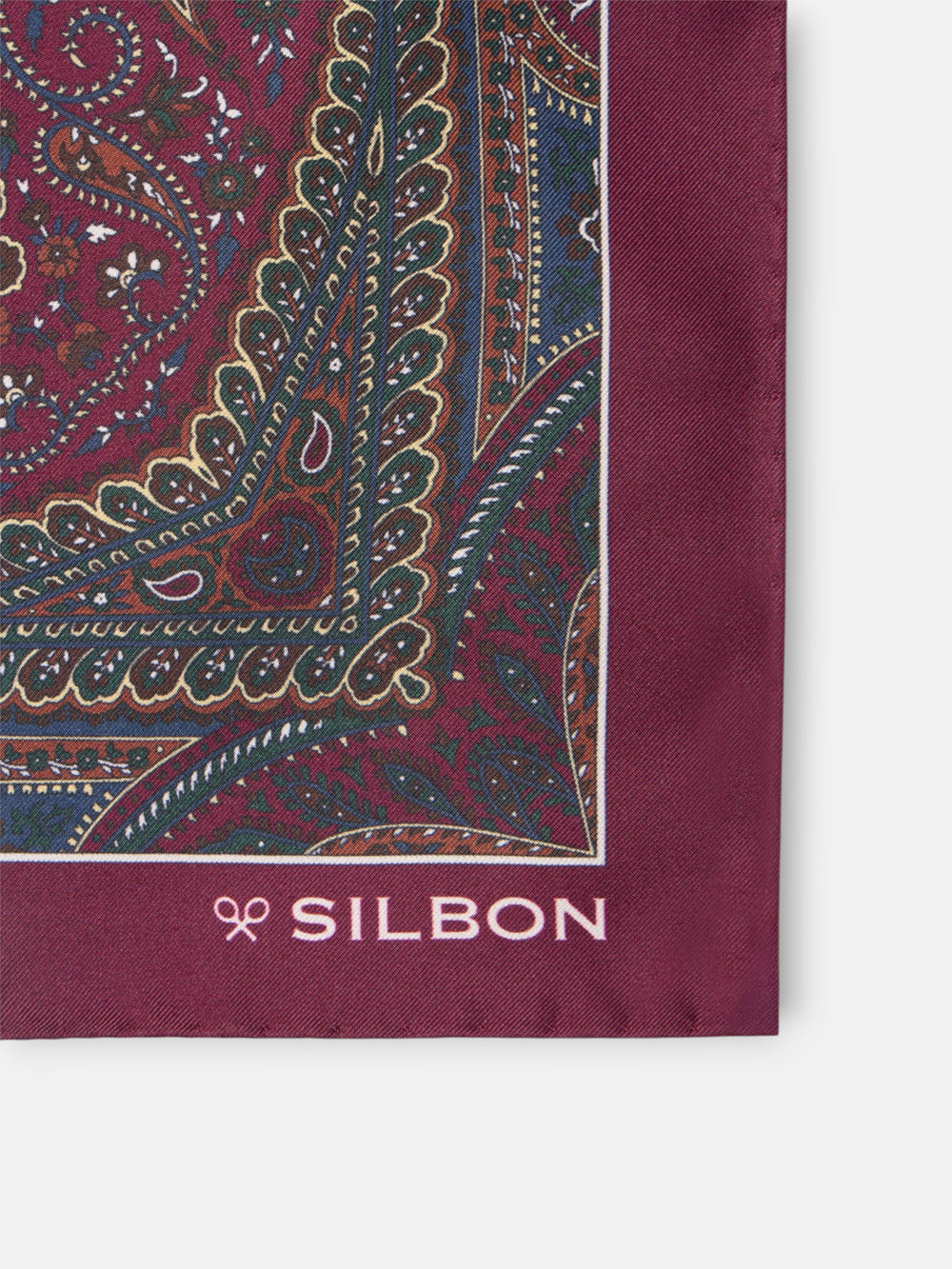 Pañuelo paisley burdeos