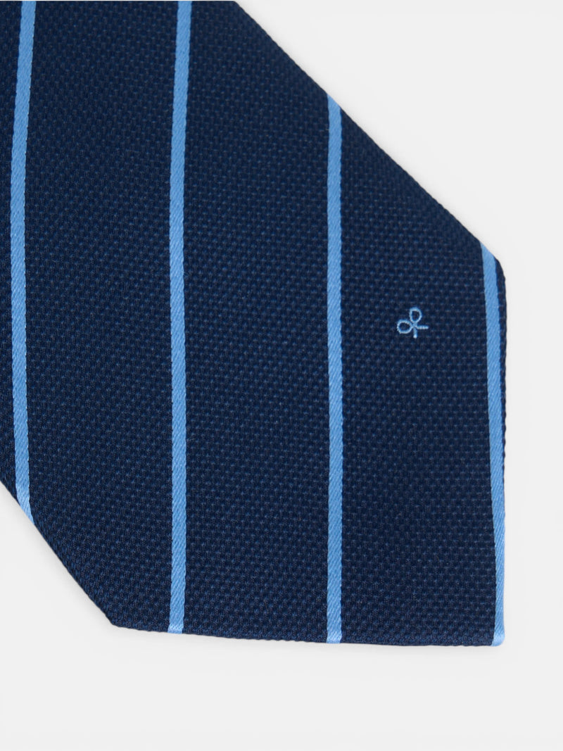 Navy blue mini stripe tie