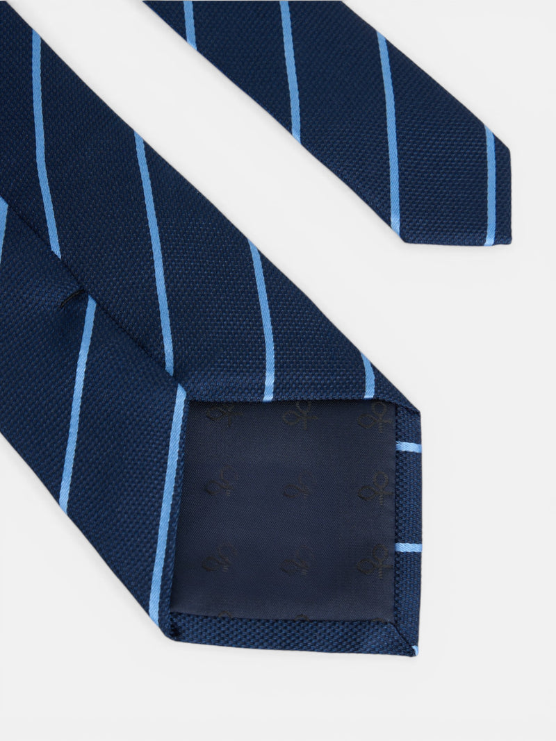 Navy blue mini stripe tie