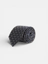 Navy blue floral pattern tie