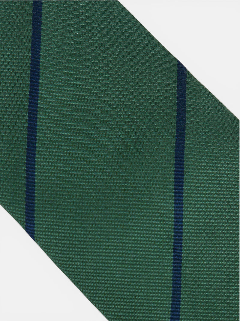 Green mini stripe tie