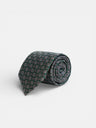 Green floral pattern tie