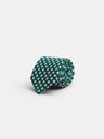 Green irregular check pattern tie