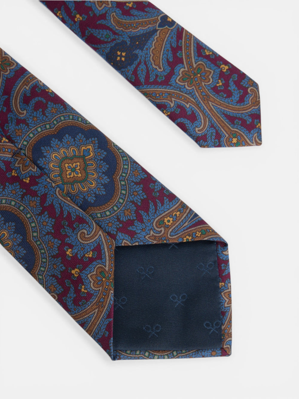 Cravate bordeaux à motifs pasley