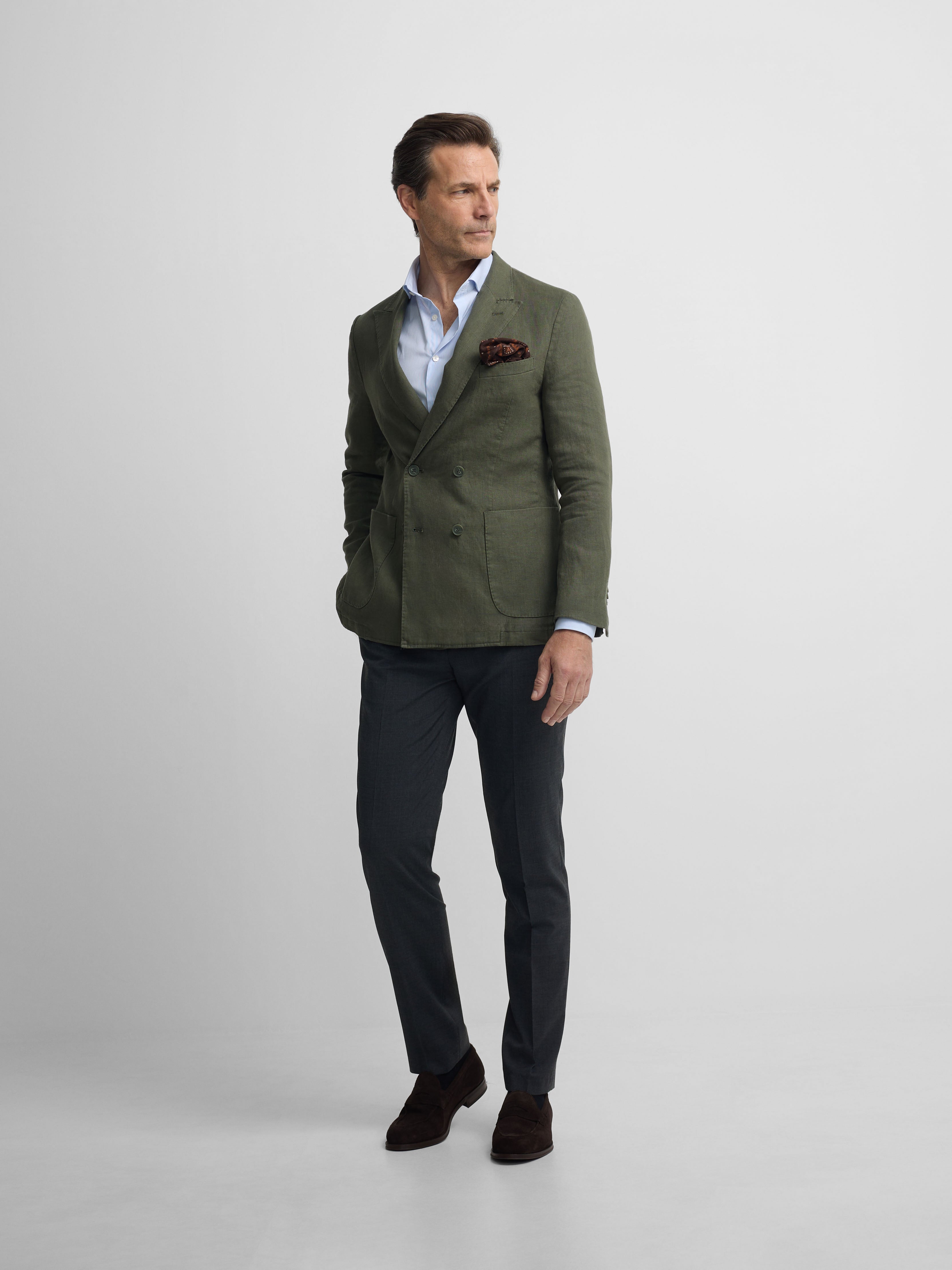 Blazer cruzado comfort verde
