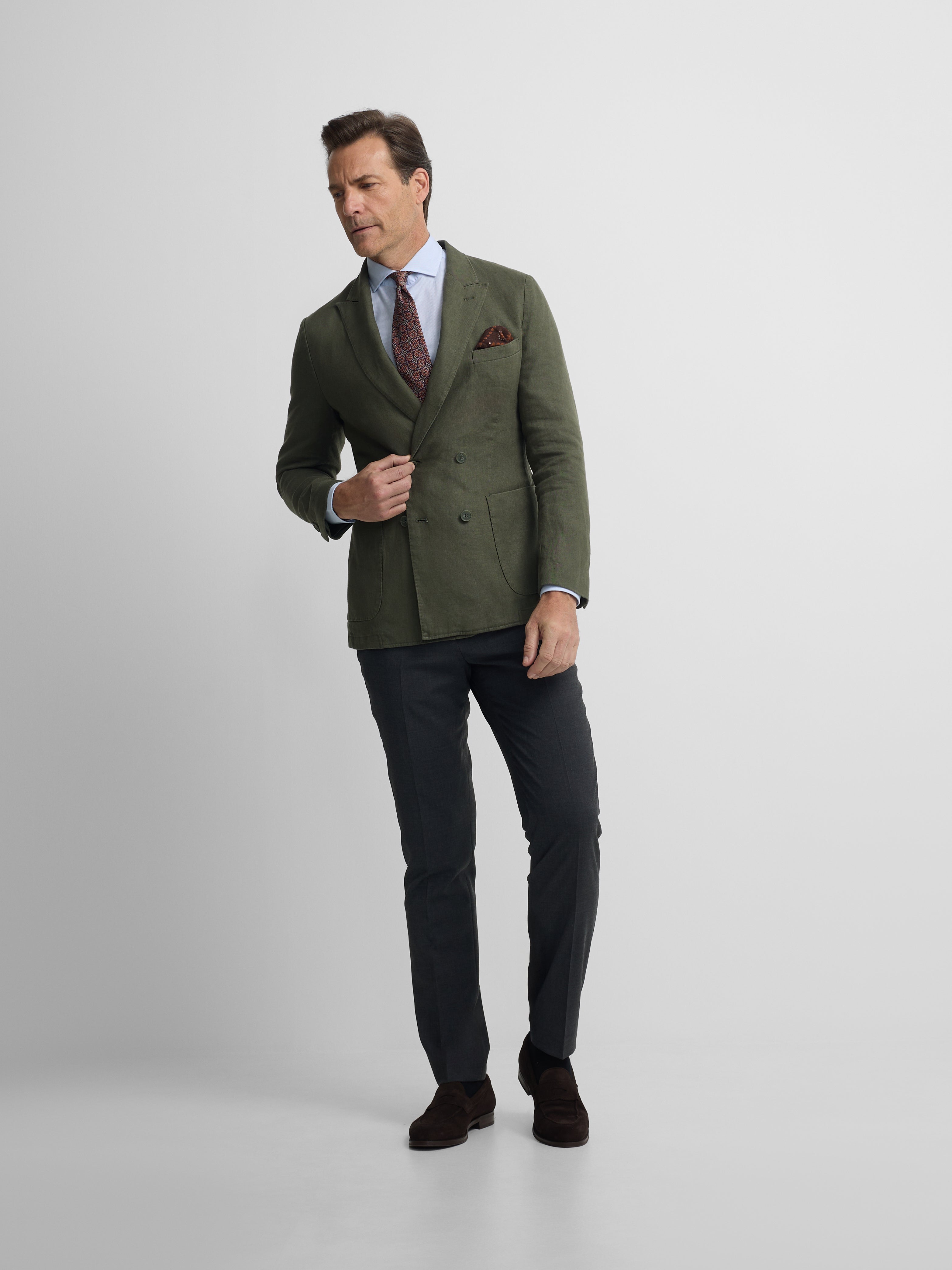 Blazer cruzado comfort verde