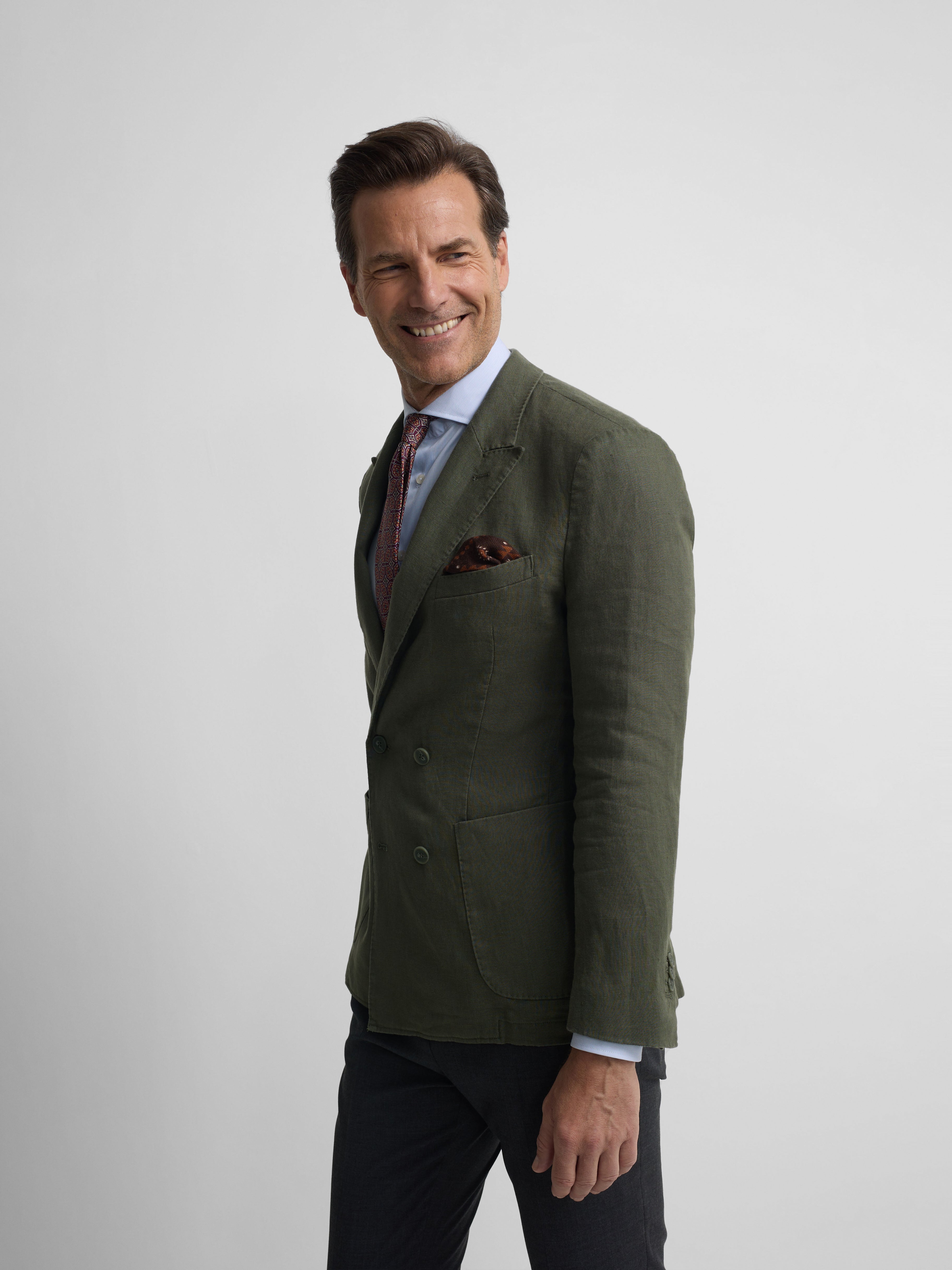 Blazer cruzado comfort verde