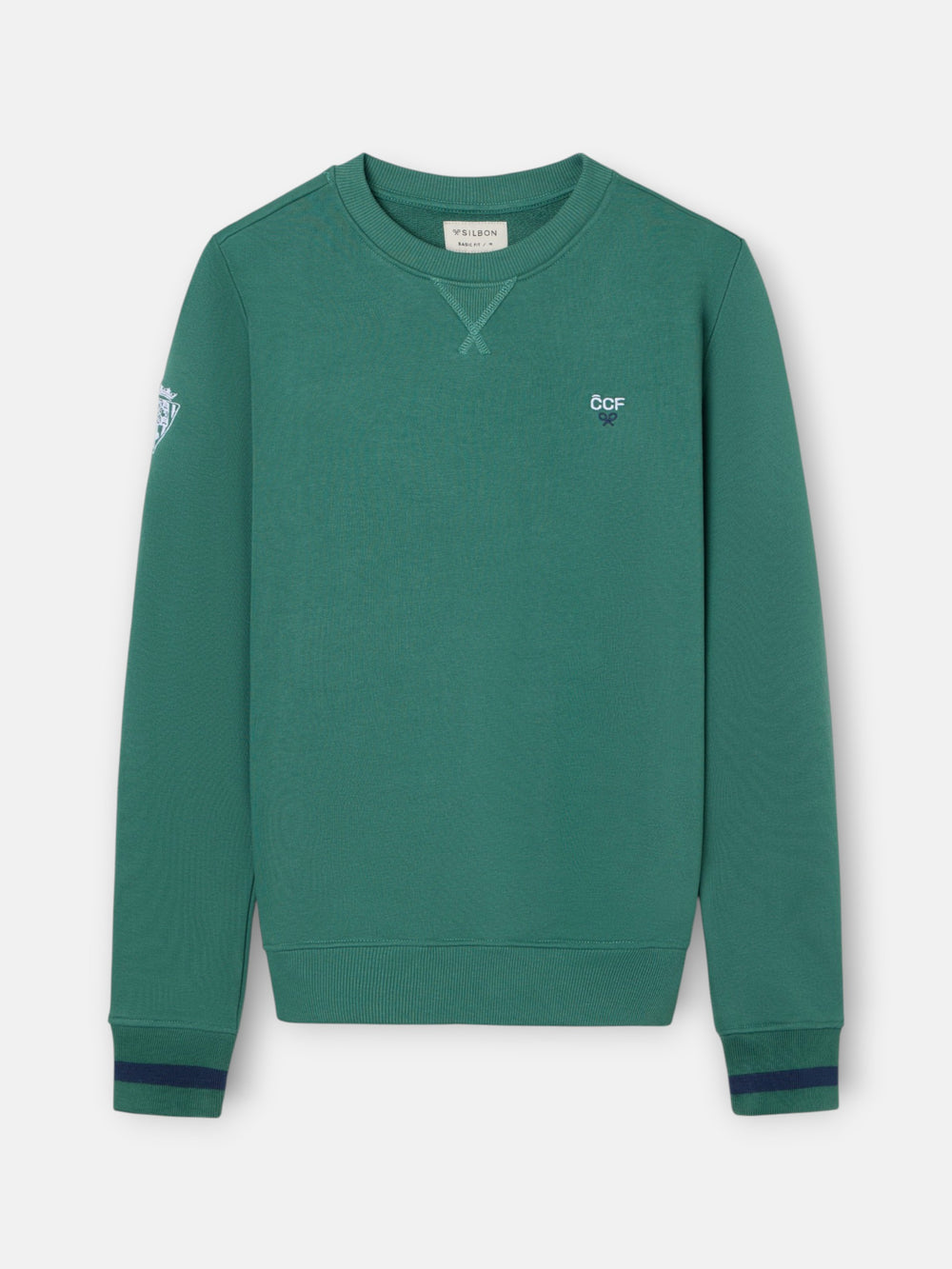 Sweat-shirt Silbon CCF vert