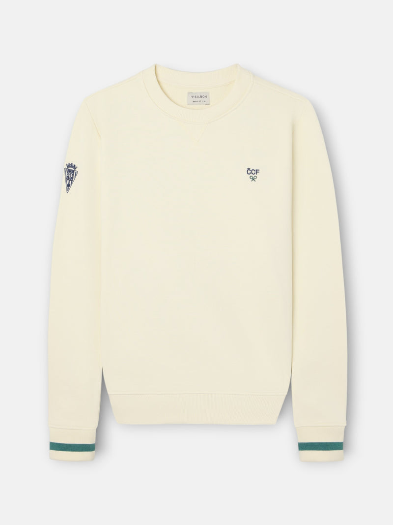 Sudadera silbon CCF crema