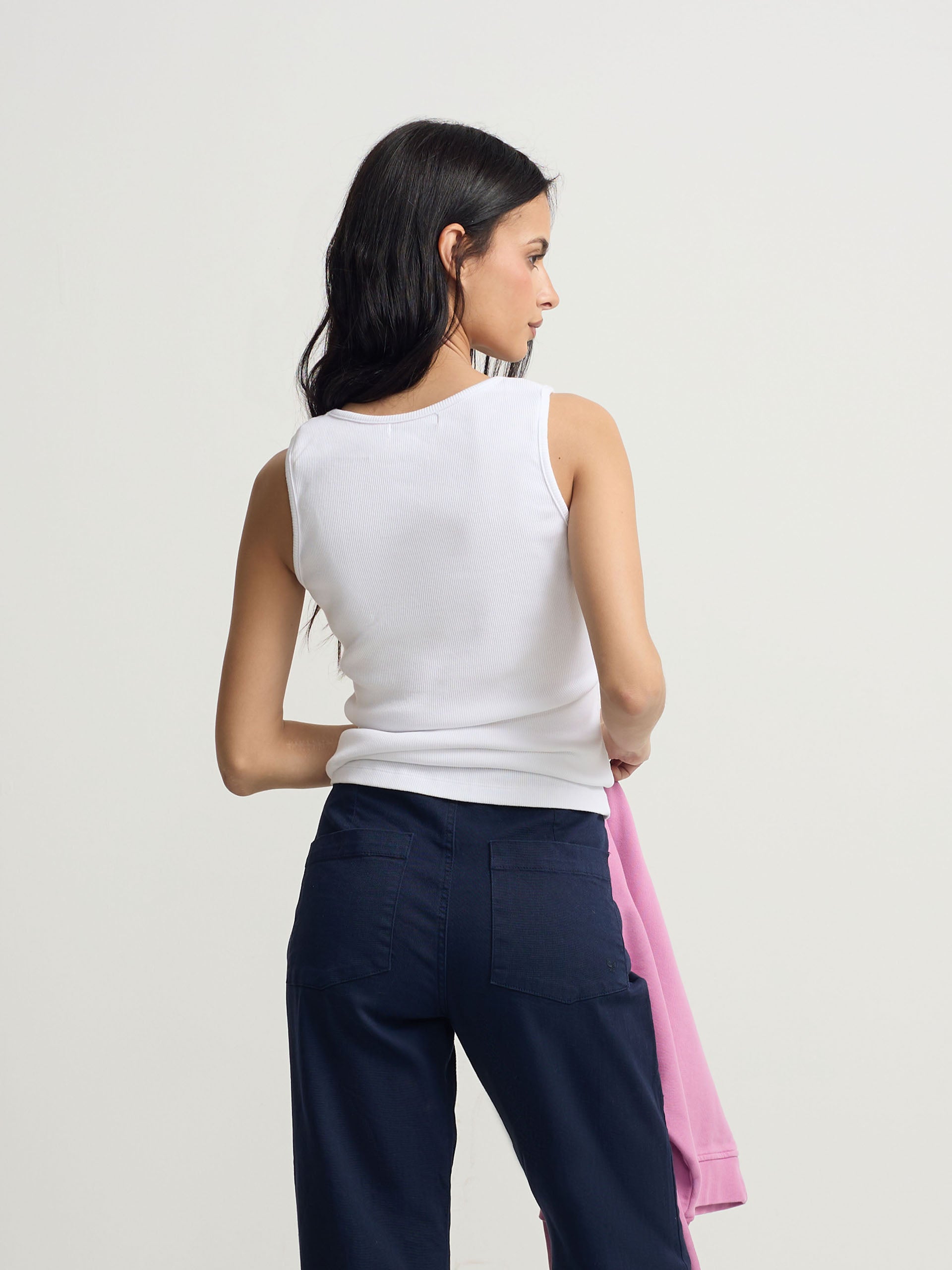 Débardeur Silbon pour femme avec applications blanches