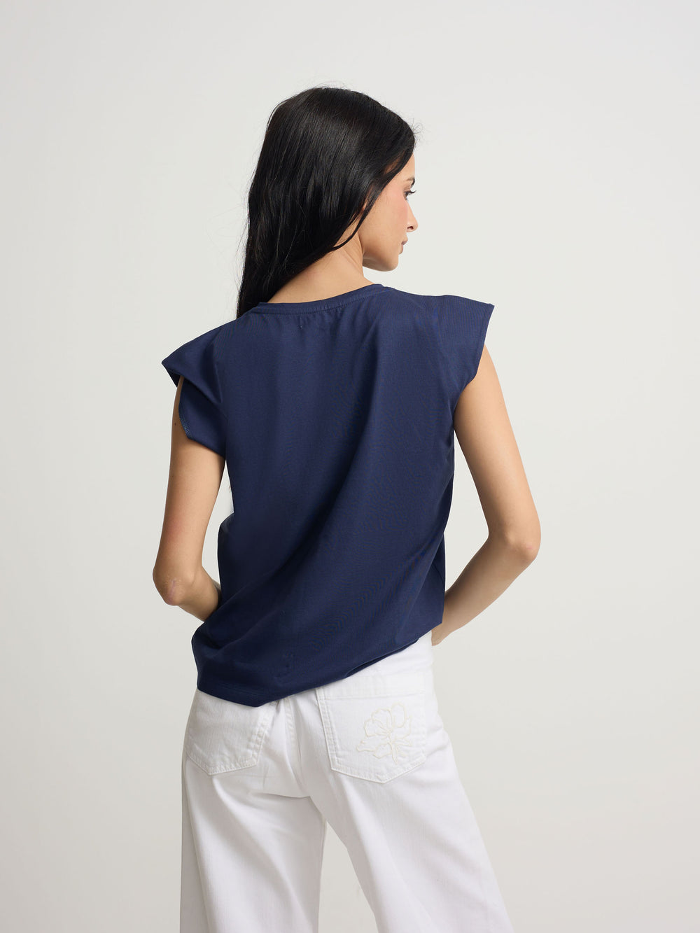 Women's blue sun t-shirt