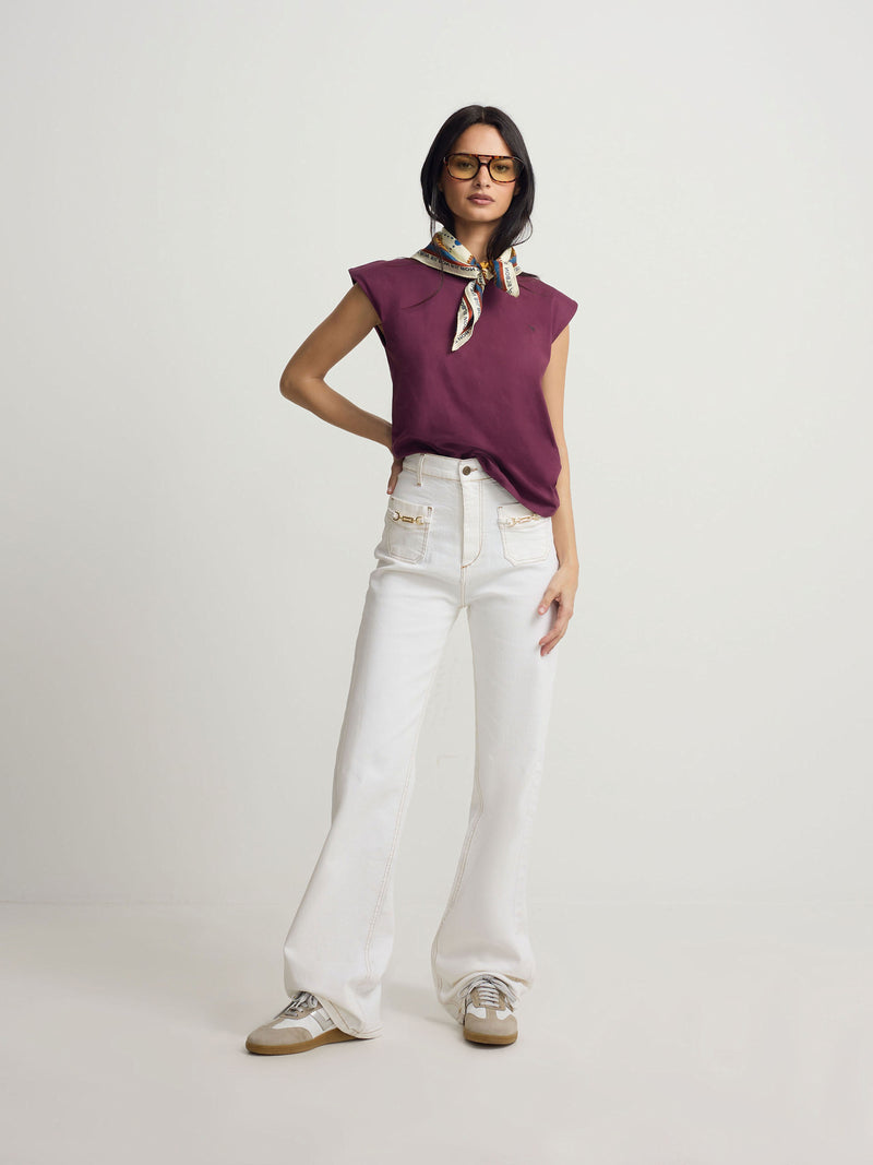T-shirt mulher sun bordô