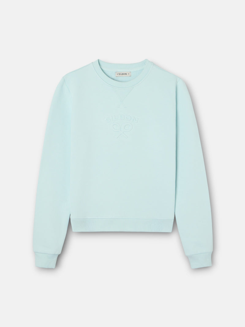 Sudadera woman silbon clasico celeste