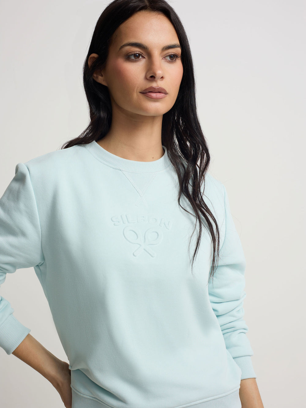 Sweat femme classique bleu silbon