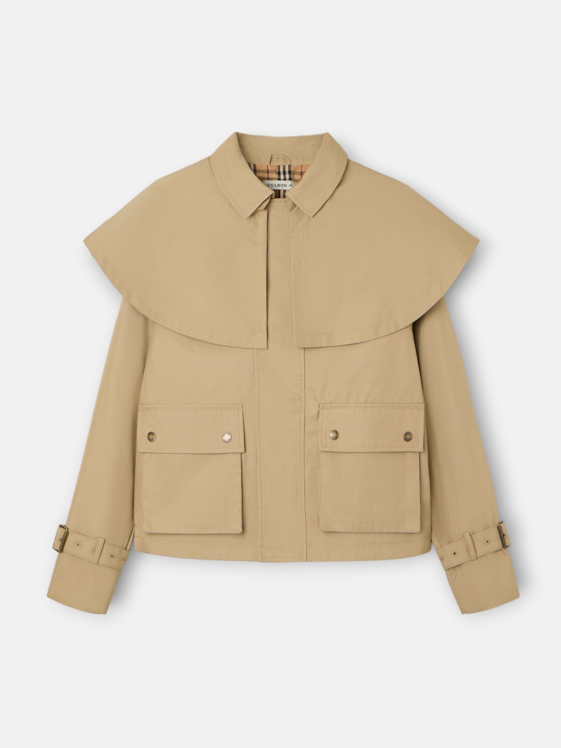 Parka corta capa marron