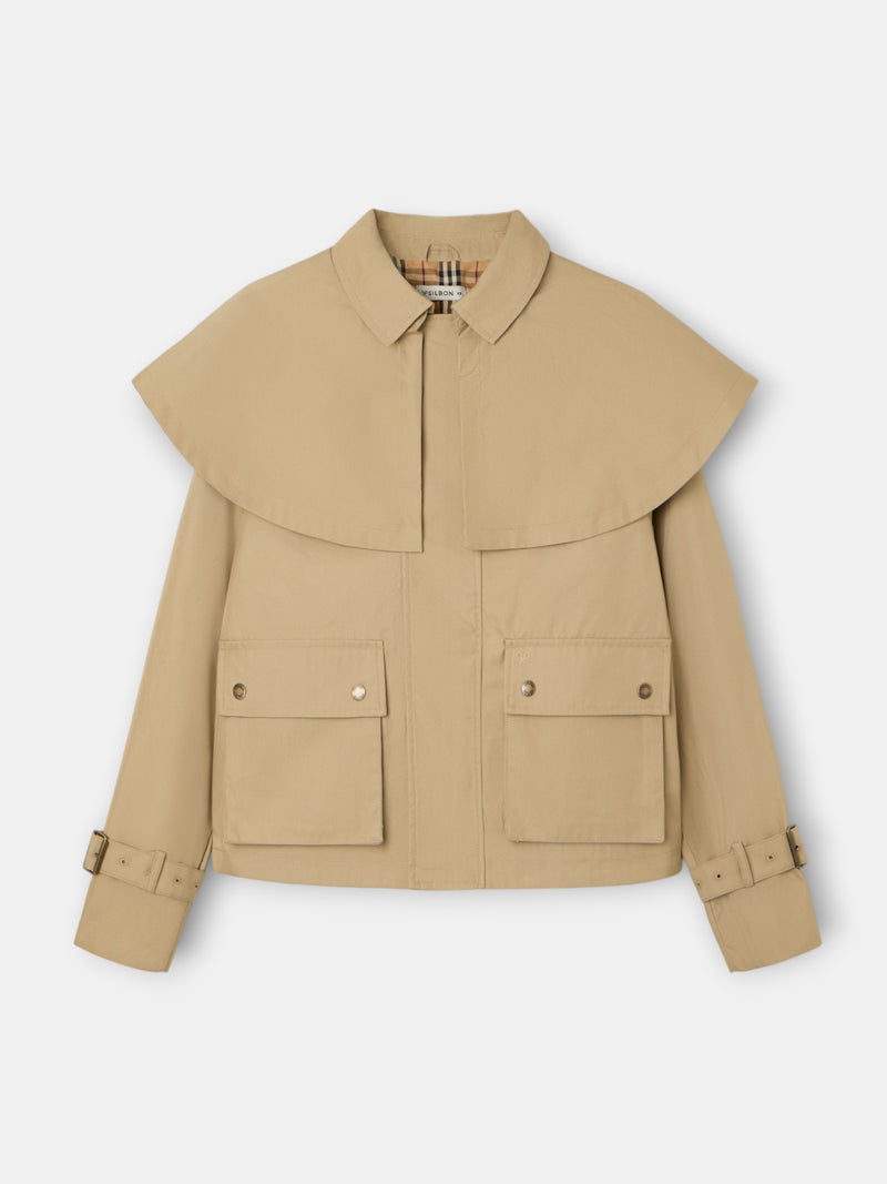 Parka corta capa marron