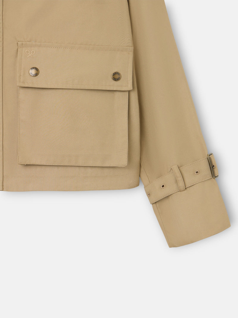 Parka corta capa marron