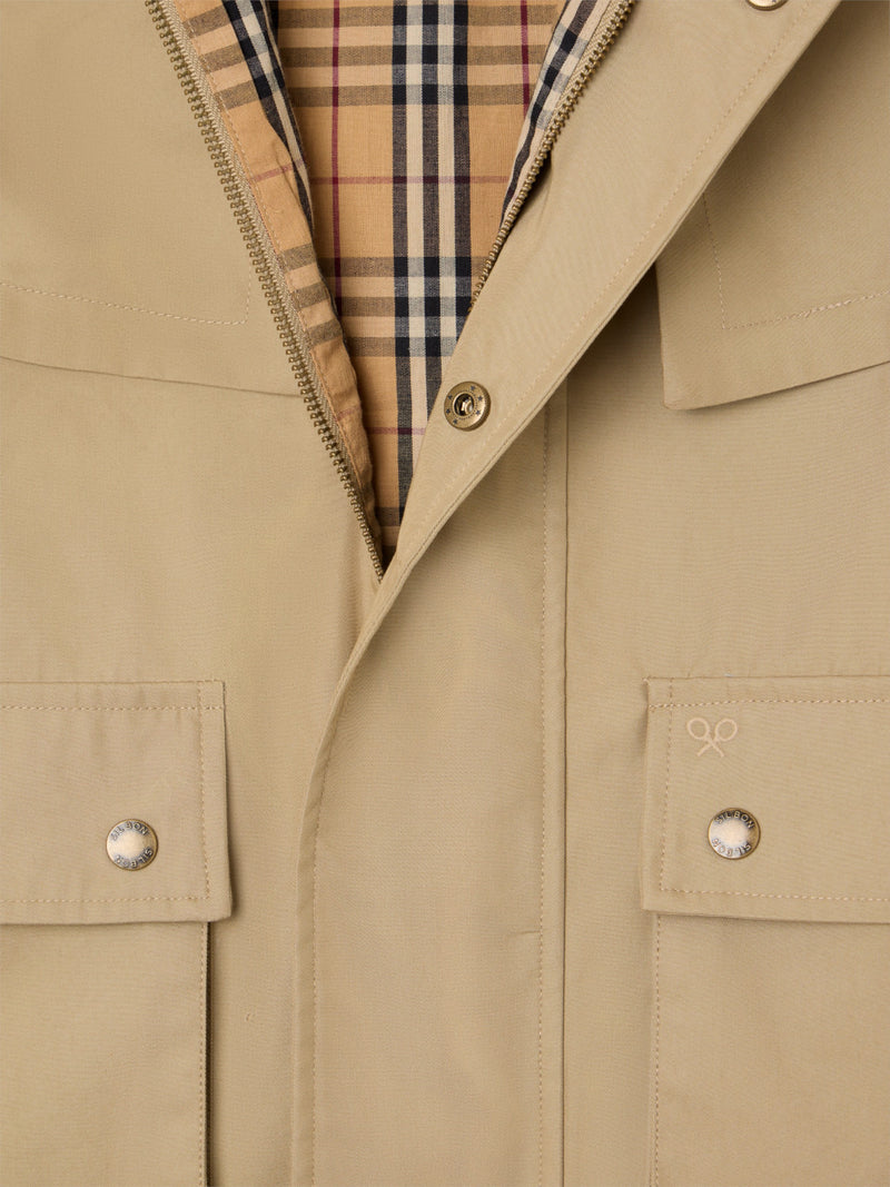 Parka corta capa marron