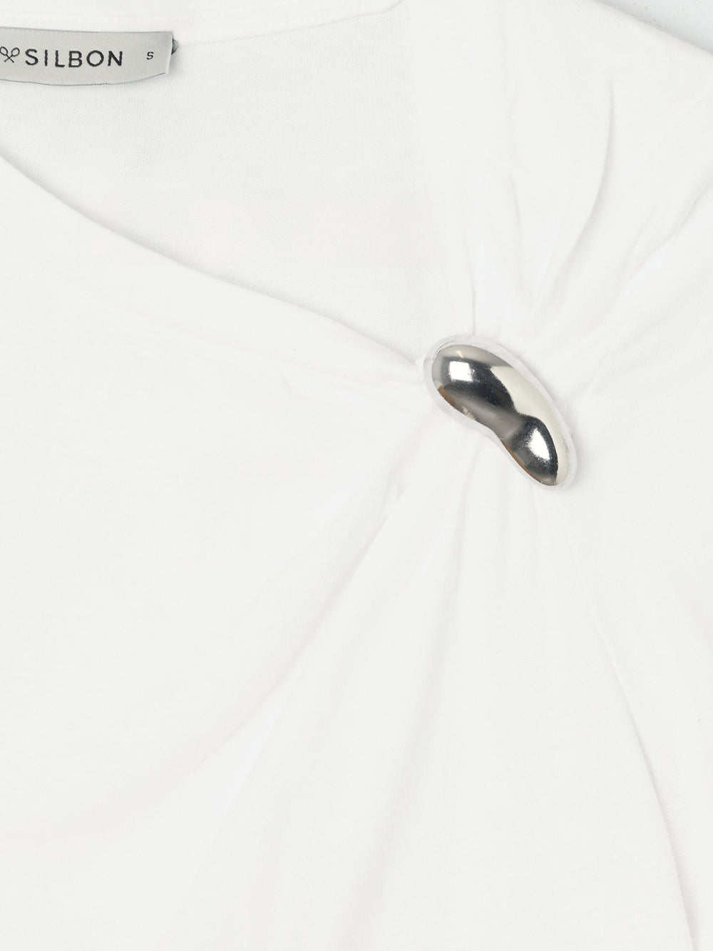 Camiseta woman nudo aplique blanca